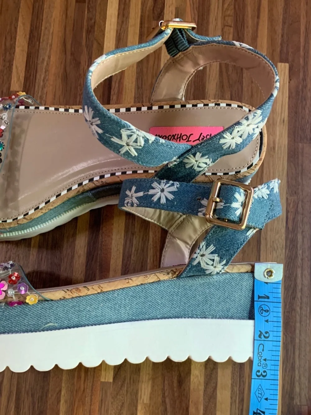 Betsey Johnson denim plastic